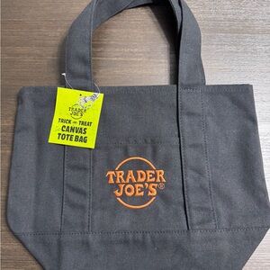 Trader Joe's Halloween Black Canvas Tote Bag